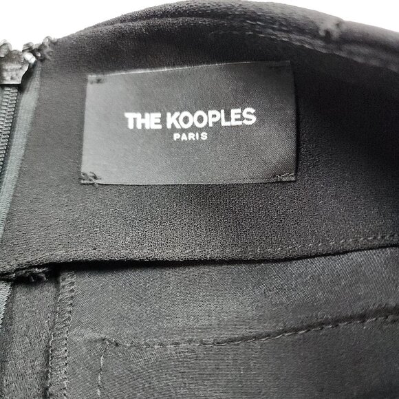 The Kooples Black Pencil Mini Skirt with Draped Overlay Size 2 - Picture 3 of 13